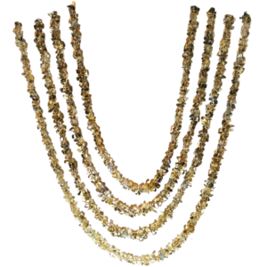 Monkvilla Smoky Quartz Chip Bead 4 Strand Necklace